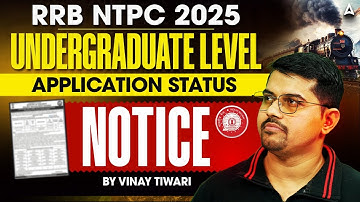 RRB NTPC UNDERGRADUATE APPLICATION STATUS | RRB NTPC APPLICATION STATUS CHECK | NTPC UG FORM STATUS