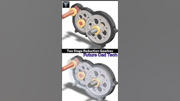 👉Two Stage Reduction Gear⚙️ Mechanism | #solidworks | #autocad | #autocad | #short #futurecadtech