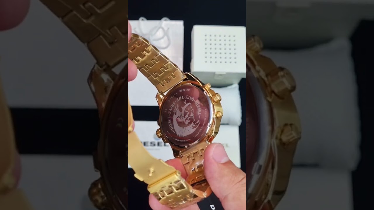 Часы Оригинальные новые мужские Diesel Uber Chief DZ7447 золотой