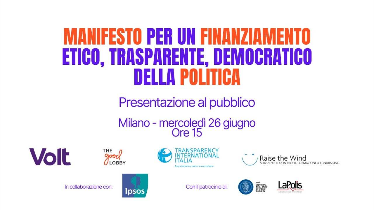 #FinanziamentoPolitica