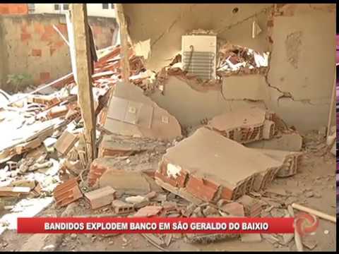 SÃO GERALDO DO BAIXIO: Bandidos explodem banco e polícia prende quatro suspeitos
