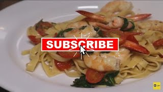 How to make Lemon & Prawn Pasta | Fettuccine with Prawns | Easy Pasta Recipe