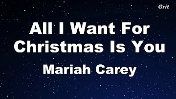 All I Want For Christmas Is You - Mariah Carey  Karaoke【No Guide Melody】