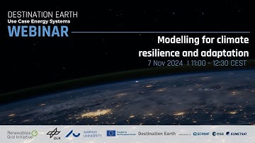 Webinar: DestinE Use Case Energy Systems – Modelling for climate resilience and adaptation
