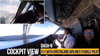 female pilot of Greenland Airlines:  fly from Greenland to Iceland | pilots eye