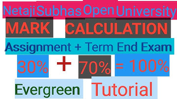 BDP MARK CALCULATION SYSTEM | ASSIGNMENT + TERM END EXAM  || NSOU ||