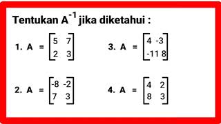 Invers matriks ordo 2x2