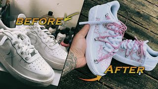 HOW TO: make pink custom Dior Air Force Ones