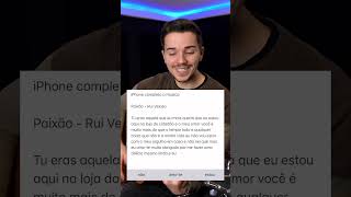 iPhone completa a música (Paixão - Rui Veloso) 😂