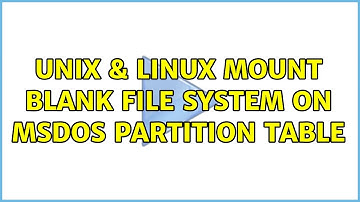 Unix & Linux: Mount blank file system on msdos partition table