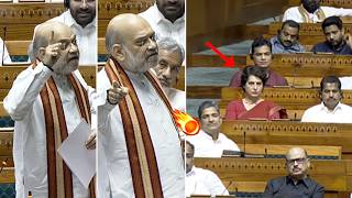 Amit Shah Aggressive Speech In Lok Sabha | Priyanka Gandhi | BJP vs Congress | QubeTV News