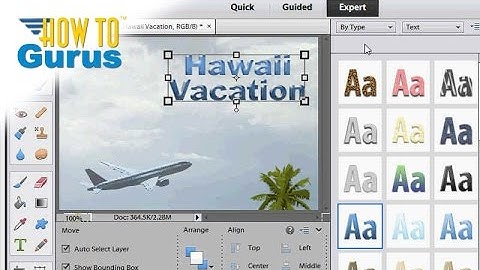 How to Add Photoshop Elements Text Effects - Adobe Photoshop Elements 11 12 13 14 15 Tutorial