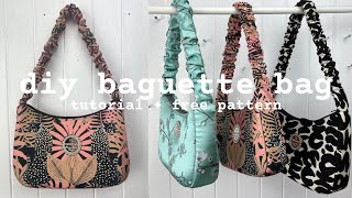 Easy Hobo Bag Tutorial 💖 DIY 2 Size Shoulder Bag Pattern Drawing 