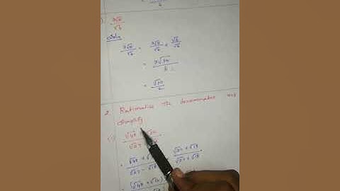 Rationalize the denominator and simplify in tamil