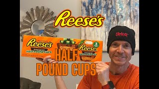 Eating Reese's Half Pound Peanut Butter Cups