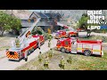 GTA 5 Firefighter Mod Responding To A 5th Alarm House Fire With People Inside (LSPDFR Fire Callouts)