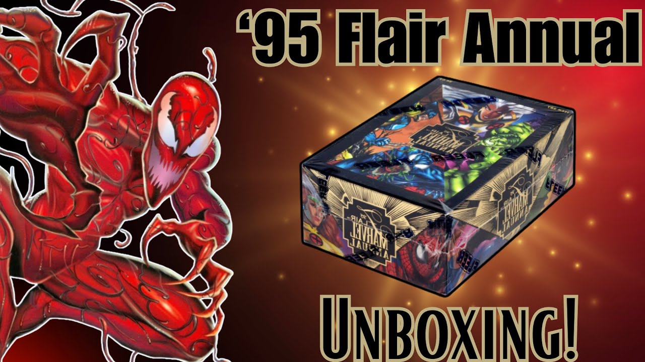 Распаковка запечатанной коробки с ежегодными выпусками комиксов Marvel от Flair за 1995 год | Вин...