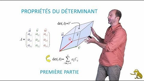 Propriétés du déterminant (1ère partie)