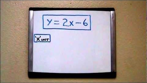 Finding the X Intercept