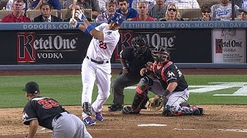 MIA@LAD: Adrian hits an RBI double to right field