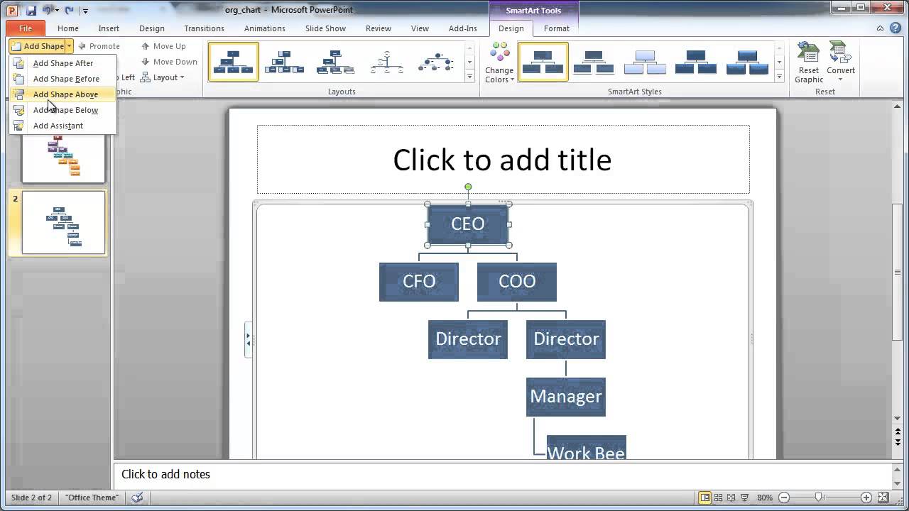 Design Org Chart In Powerpoint