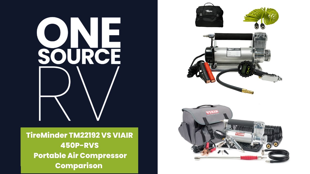 TireMinder RV AIR Compressor VS VIAIR 450PRVS Portable Air Compressor
