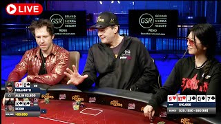 Phil Hellmuth, Jungleman, Xuan Liu, 3COIN - Livestream Cash Game Poker - Reno, NV