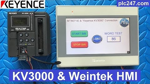 Keyence KV3000 & Weintek HMI "RS232 Connection" Tutorial