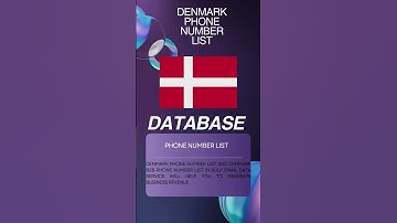 Denmark Phone Number List | Bulk Email Data