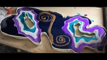 68. Large Resin Geode Coffee Table. Part 1. First Layer