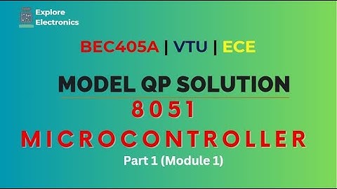 Microcontroller Model Paper Solution | Part 1 | Module 1 | BEC405A