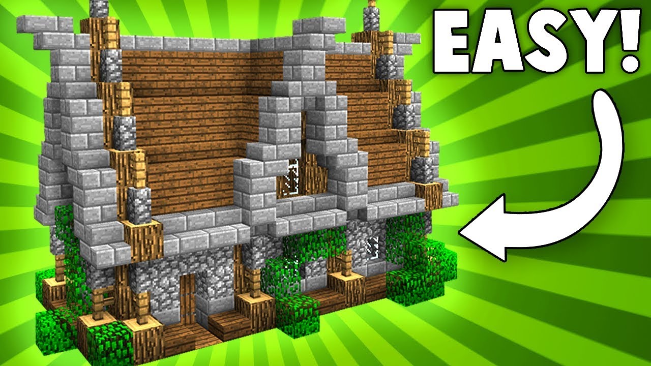 Easy minecraft houses, Minecraft house designs, Minecraft medieval