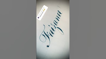 Copperplate calligraphy, tutorial: how I write your name #faizana