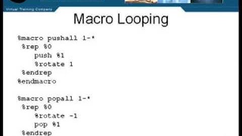 Assembly Language Training: Part 6 (5 of 9) - Macro Pre-Processor (Macro Looping)