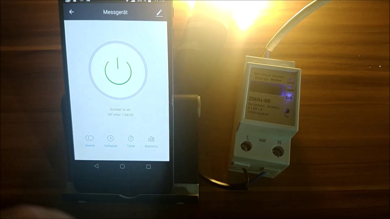 Zemismart ZMAi-90 Switch mit Energiemesser bis max. 60V - digital Display, Alexa/Google Home fähig