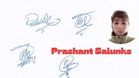 Prashant Salunks name Style#name signature with arooj