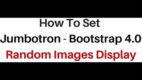 how to set bootstrap jumbotron random header background images