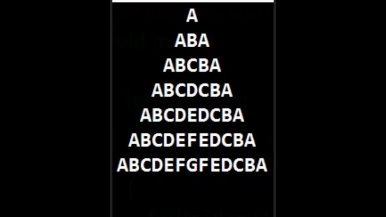 Alphabet  Triangle  in  c || pattern programing