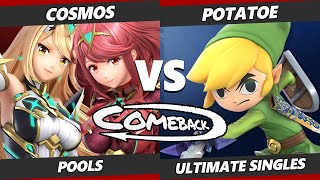 The Comeback - Cosmos (Pyra Mythra) Vs. Potatoe (Toon Link, Pichu) SSBU Ultimate Tournament