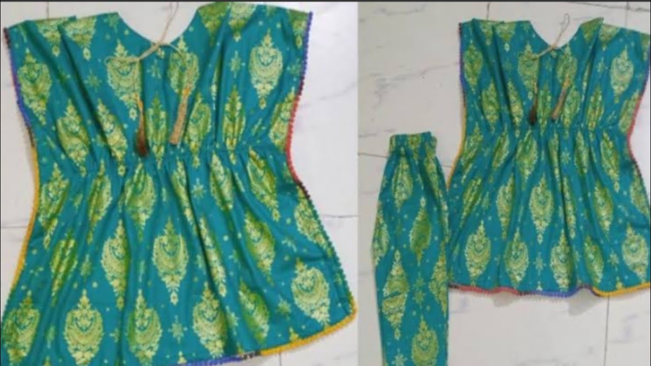 1 to 2 years baby kaftan cutting step by step 