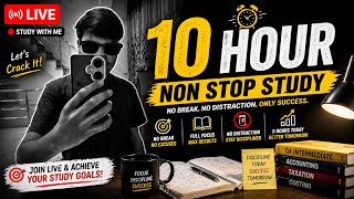 10 Hours Pure Focus 📚 | LIVE Study Session | No Phone