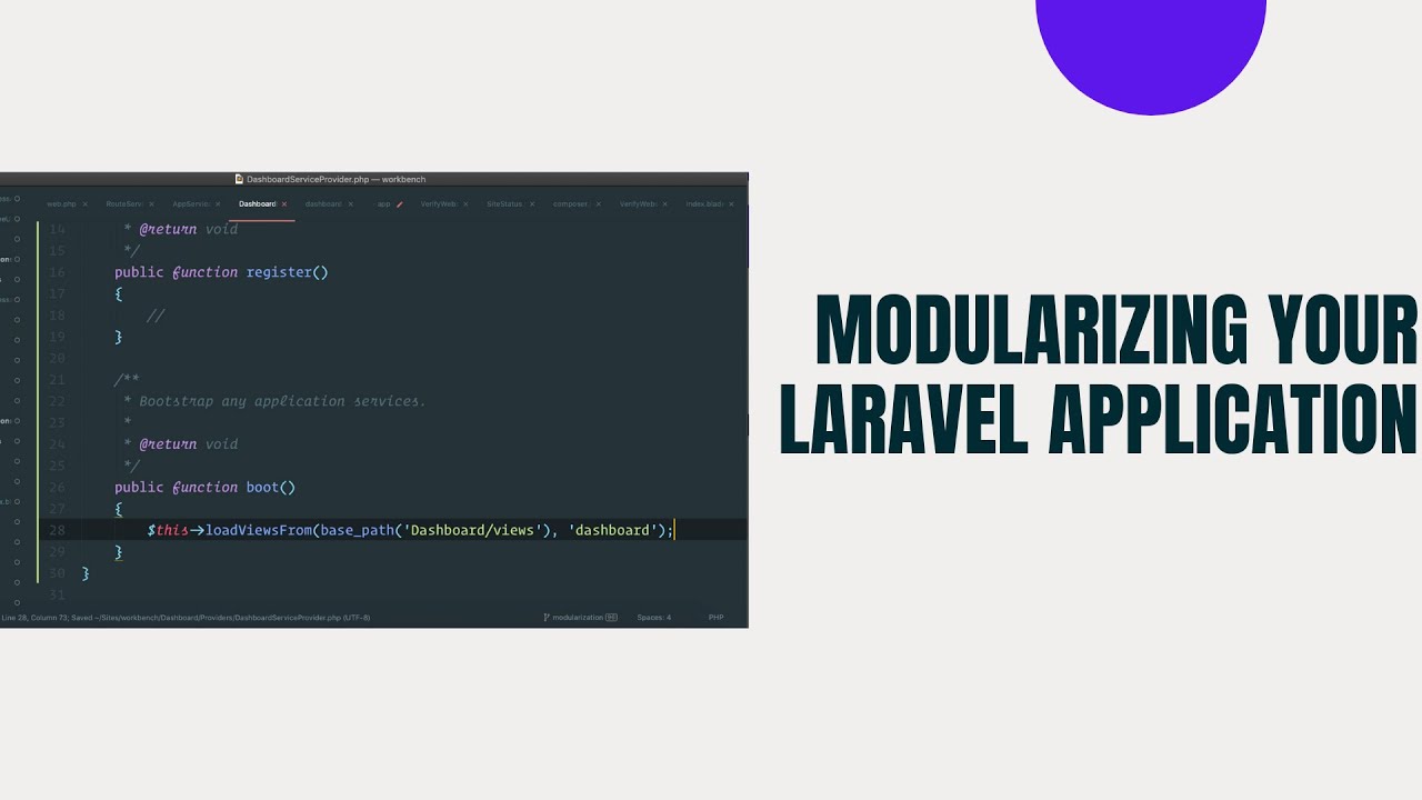 Modularizing your Laravel Application in a very simple way — Laravel 8 ...
