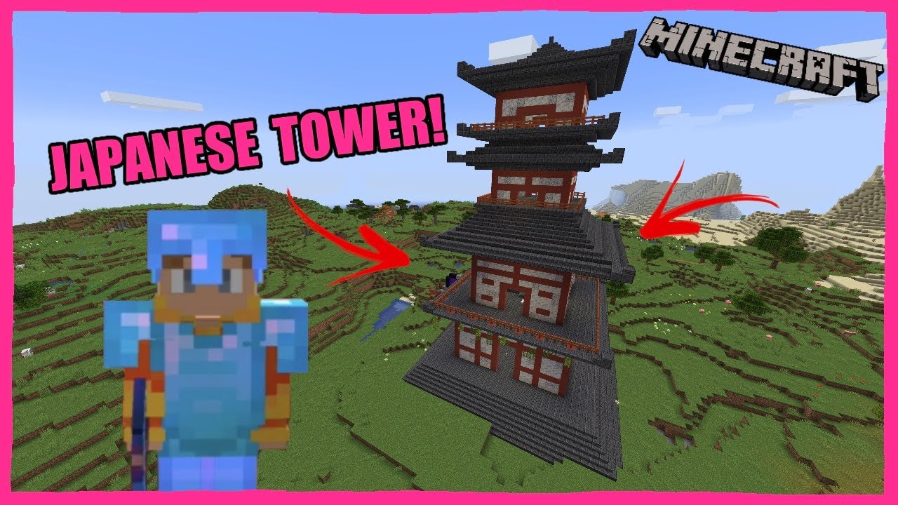 I BUILD A JAPANESE TOWER IN MINECRAFT!!! Minecraft YouTube