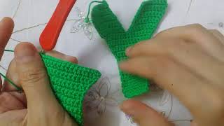 كروشية حرف crochet letter Y