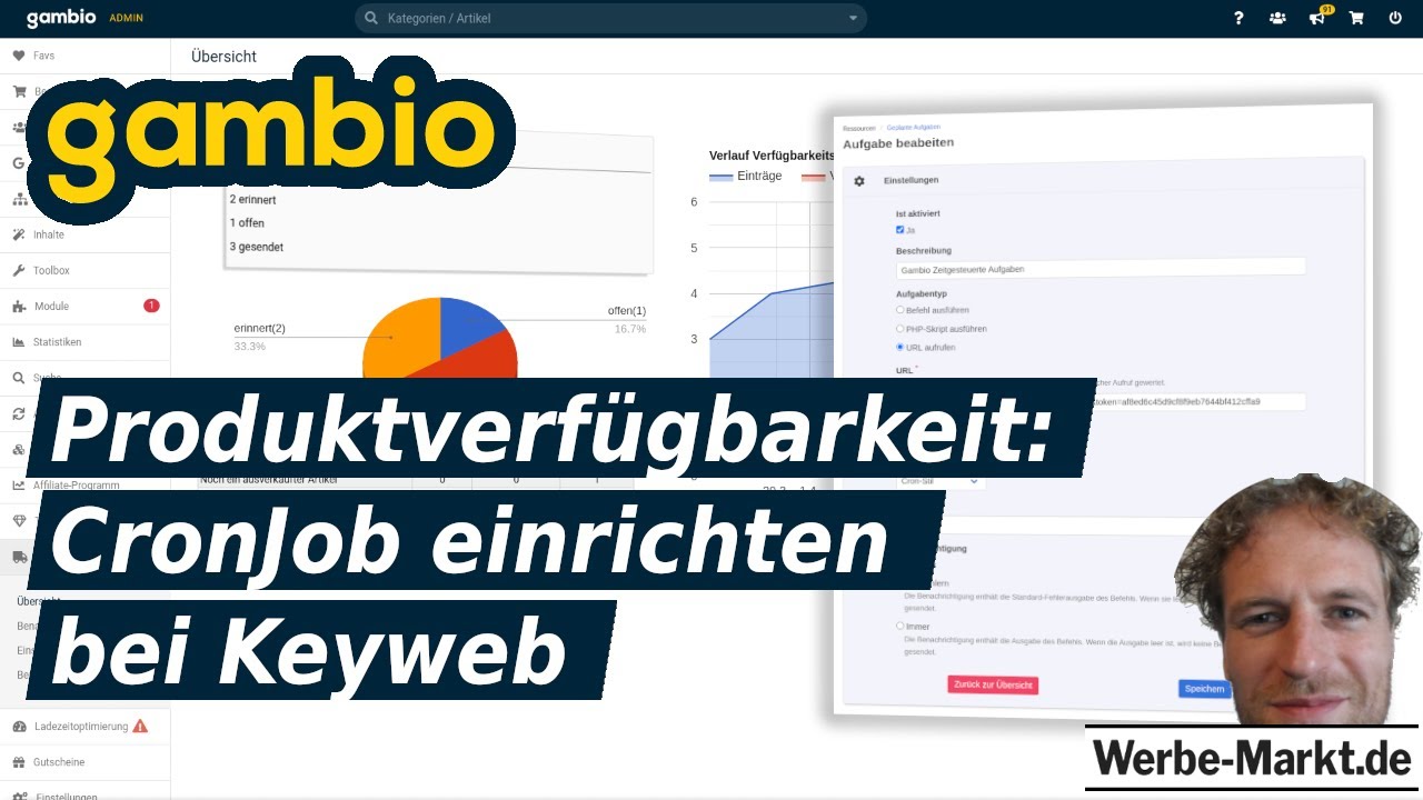 Update Gambio Produktverfügbarkeit: CronJob einrichten bei Keyweb