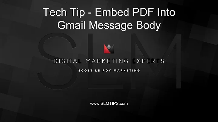 Gmail Tip - How To Embed A PDF Flyer Into The Body Of A Message Rather Than An Attachment