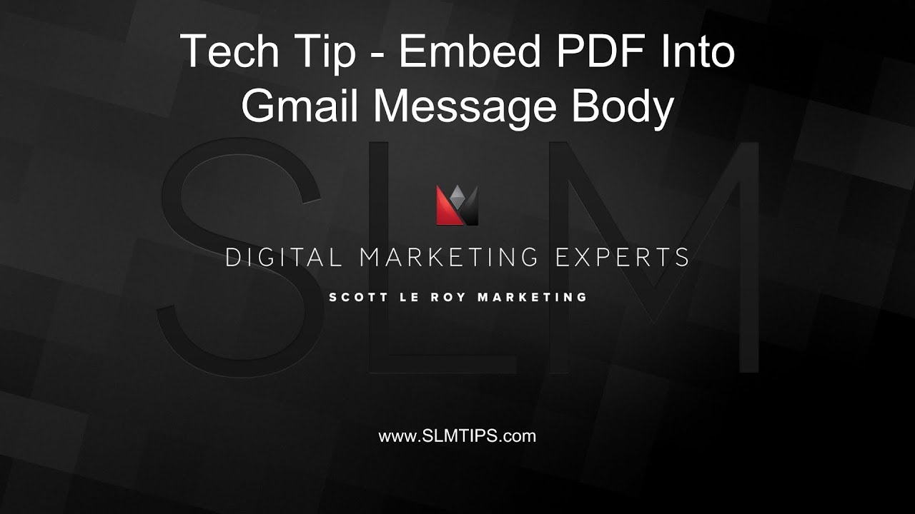 Gmail Tip - How To Embed A Pdf Flyer Into The Body Of A Message Rather Than An Attachment - Youtube