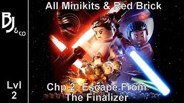LEGO Star Wars the Force Awakens: Chapter 2: Escape From The Finalizer - All Minikits and Red Brick