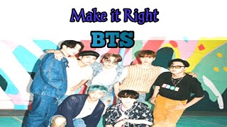 Make it Right- BTS feat. LAUV. Karaoke with lyrics / GLAN