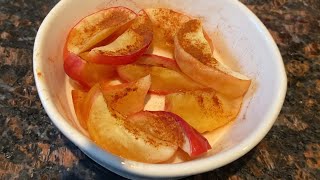 Microwave Cinnamon Apple Slices Recipe  Healthy Baked Apple Dessert  No Added Sugar, Quick & Easy!